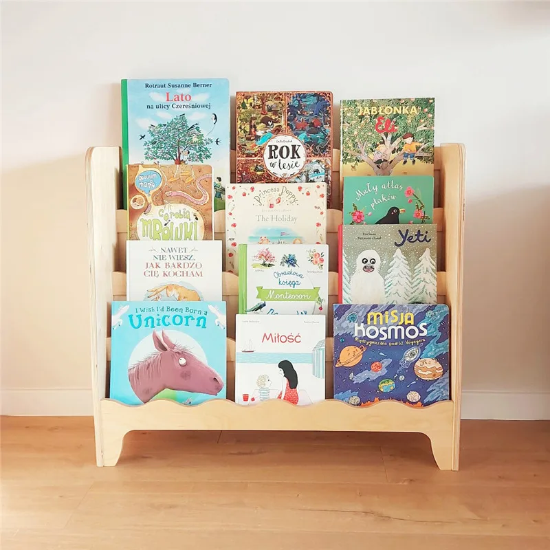 Wooden Bookcase Bookshelf plywood with rear storage Furniture