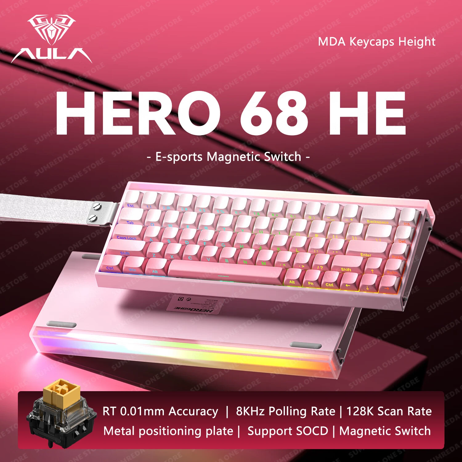 Aula Hero 68he ミニ 60he Hero 84he ゲーミング磁気メカニカル