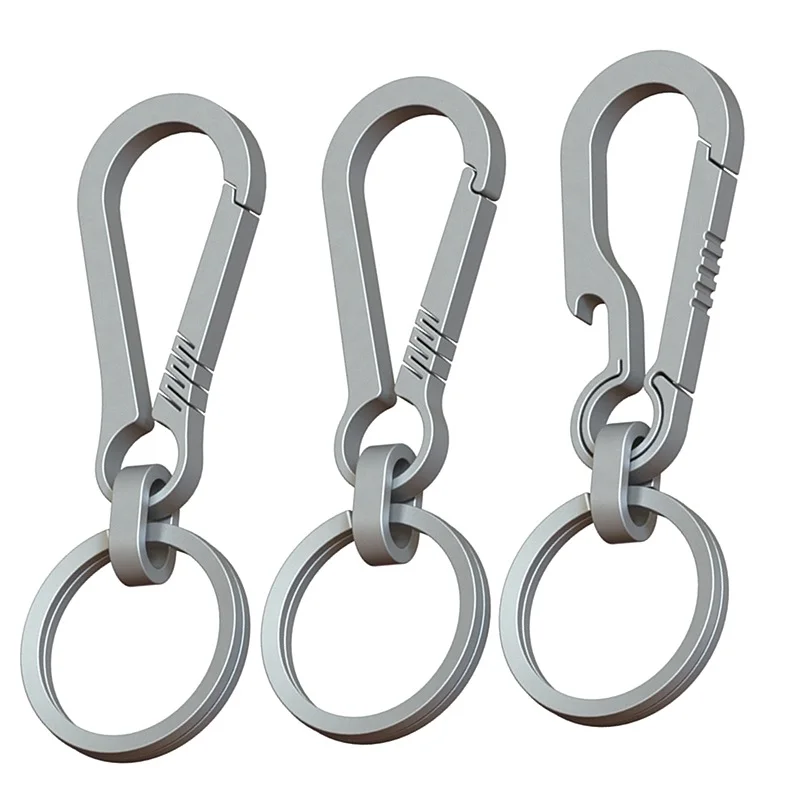 Titanium Alloy EDC Keyring Buckle Outdoor Tool Bottle Opener