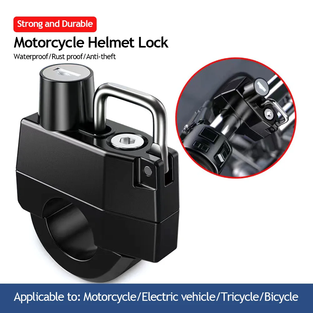 

Motorcycle Handlebar Lock Bike Helmet Locks Motor Locks Lock Accessories Anti-theft Security Safety Durable Portable Key Locking