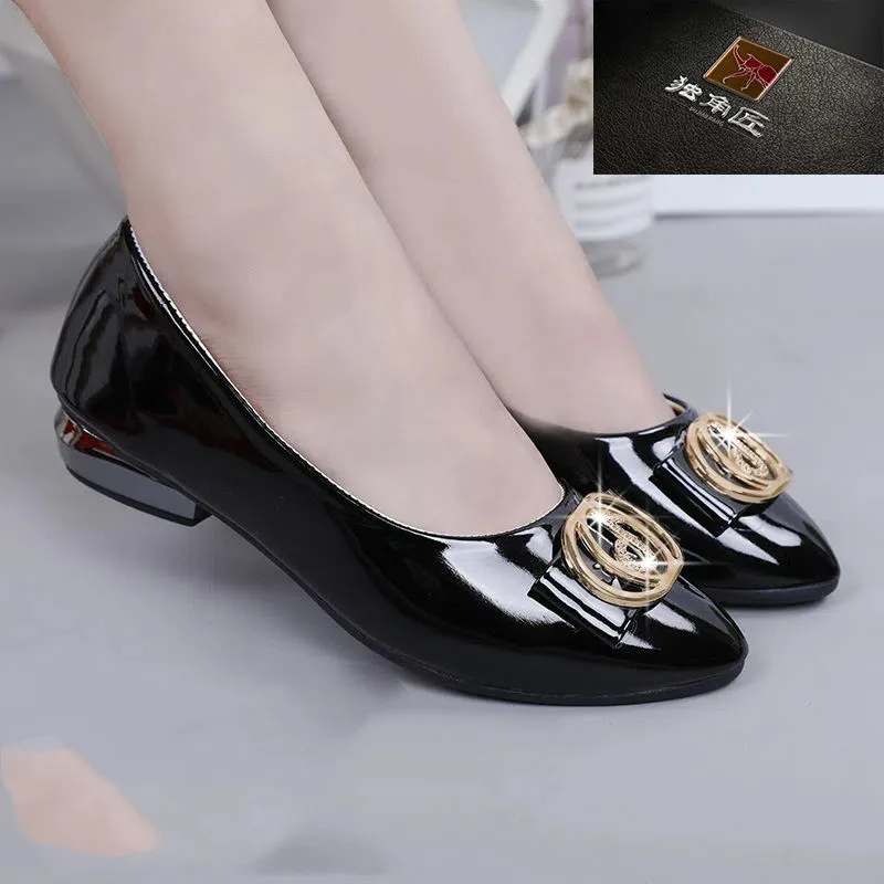 Female Fashion Square Heel Pumps Night Club Office Spring Shoes