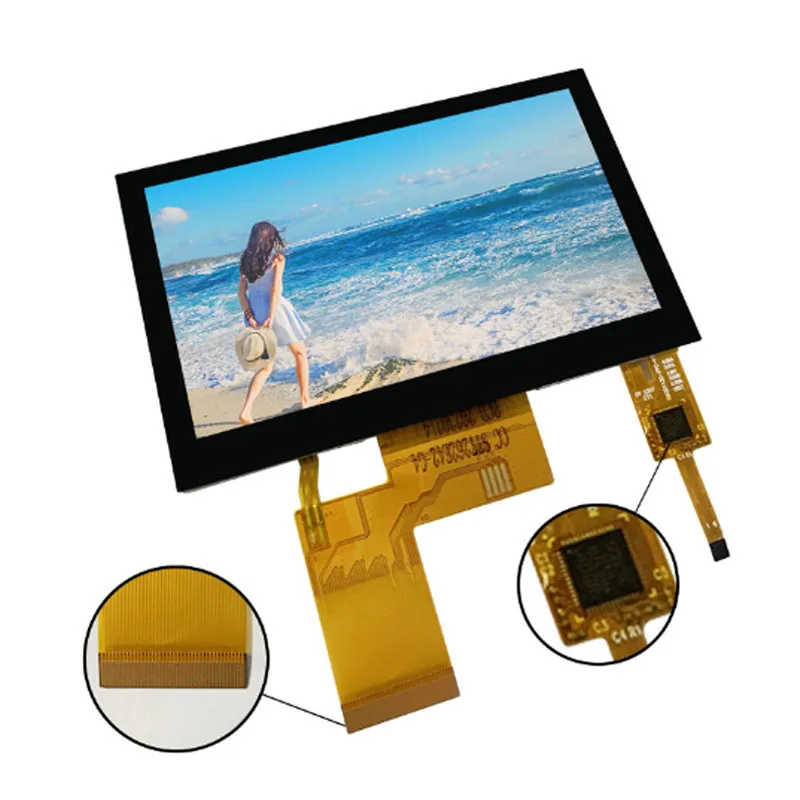 4.3 Inch 800x480 LCD Display 40P Universal RGB Interface Multi-Contact Capacitive Resistance Touch LCD 5 0 inch 800x480 tft lcd color lcd display with driver board rgb interface car display