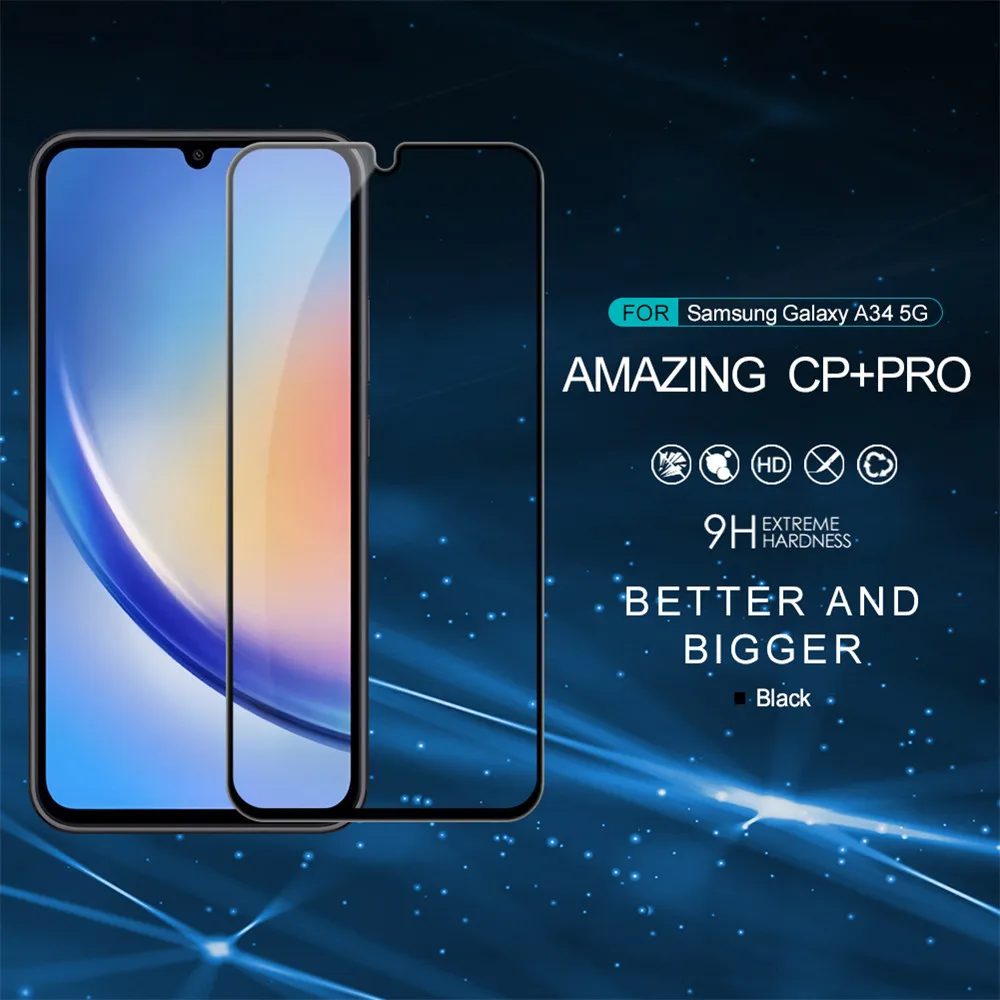 

For Samsung Galaxy A14 5G/A34 5G NILLKIN Full Covered CP+PRO Tempered Glass Screen Protector Clear
