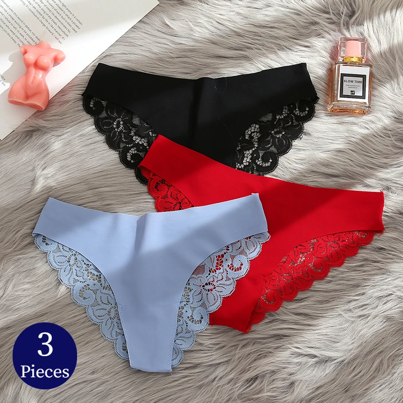 TrowBridge 3 pièces ensemble de culottes pour femmes sous-vêtements en dentelle douce Lingerie en Satin de soie douce slip femme romantique français culotte Sexy femme 1 TrowBridge 3 pièces ensemble de culottes pour femmes sous-vêtements en dentelle douce Lingerie en Satin de soie douce slip femme romantique français culotte Sexy femme 1