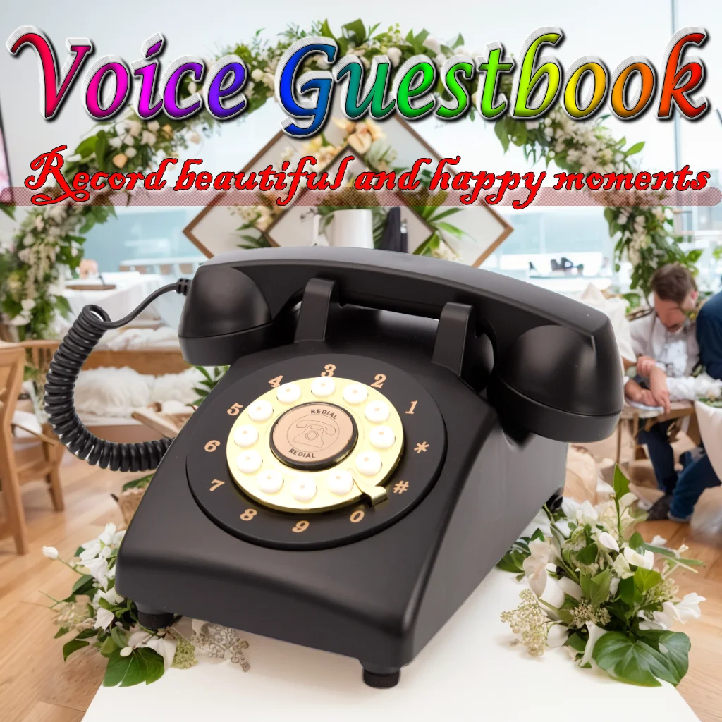 Voice message book telephone wedding guest blessing audio message retro message book confession voicemail recording