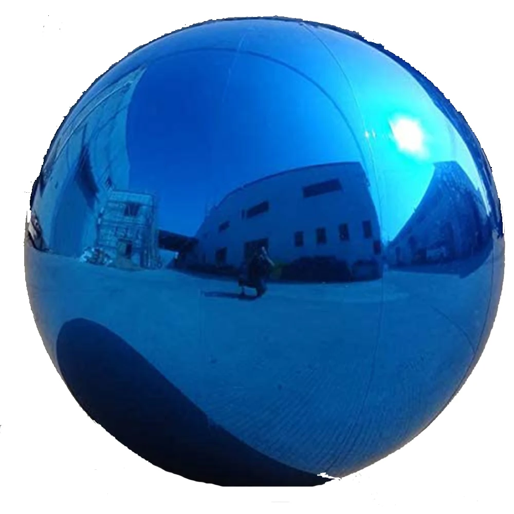 High Quality 0.6/1.0/1.2m Inflatable Mirror Ball PVC Floating Sphere Double Layer Reflective Mirror for Decoration