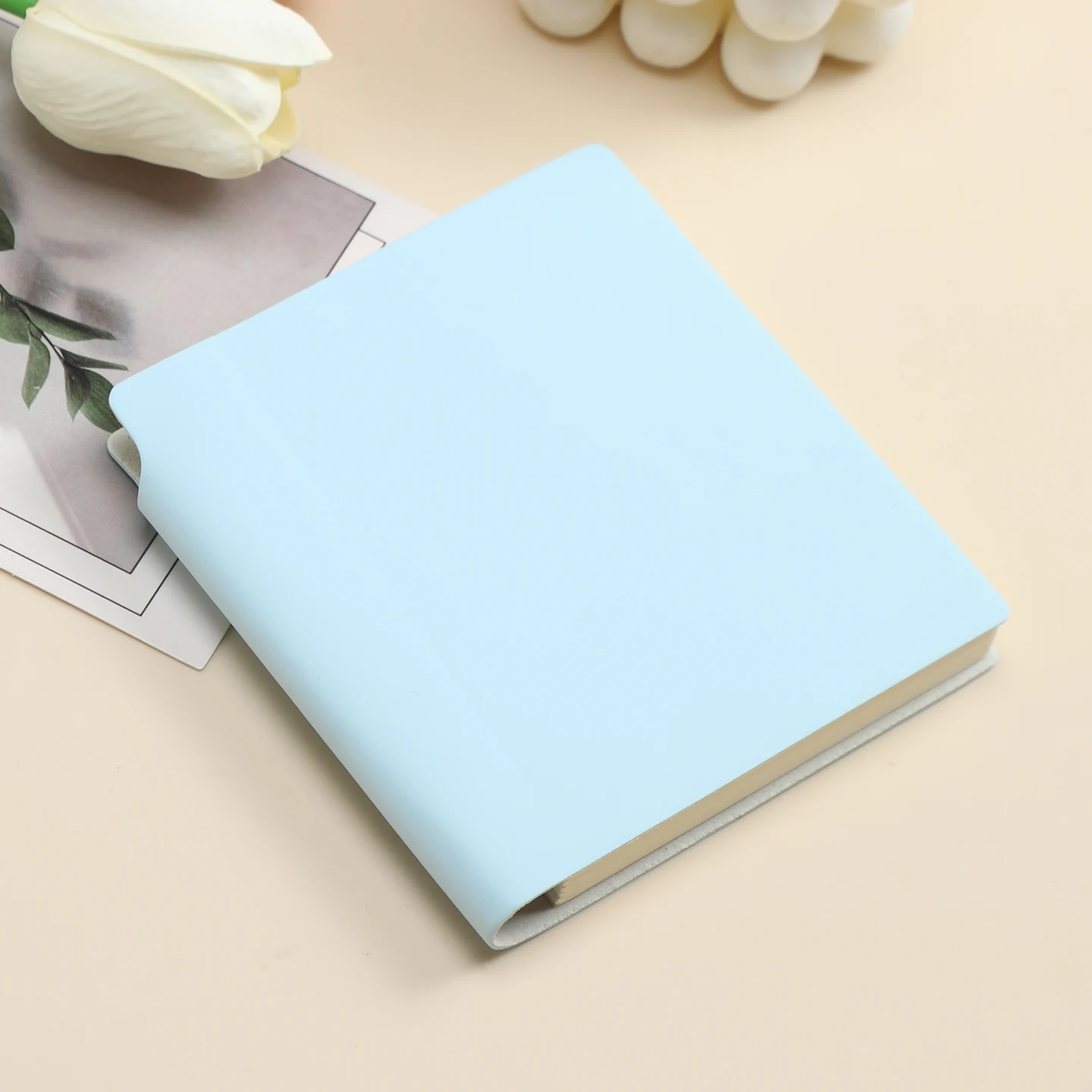 Set of 3 PU Leather Mini Pocket Journals – 196-Page Blank Notepads with Pen Holder