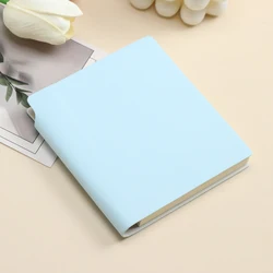 Set of 3 PU Leather Mini Pocket Journals - 196 - Page Blank Notepads with Pen Holder - A5 (Light Blue)