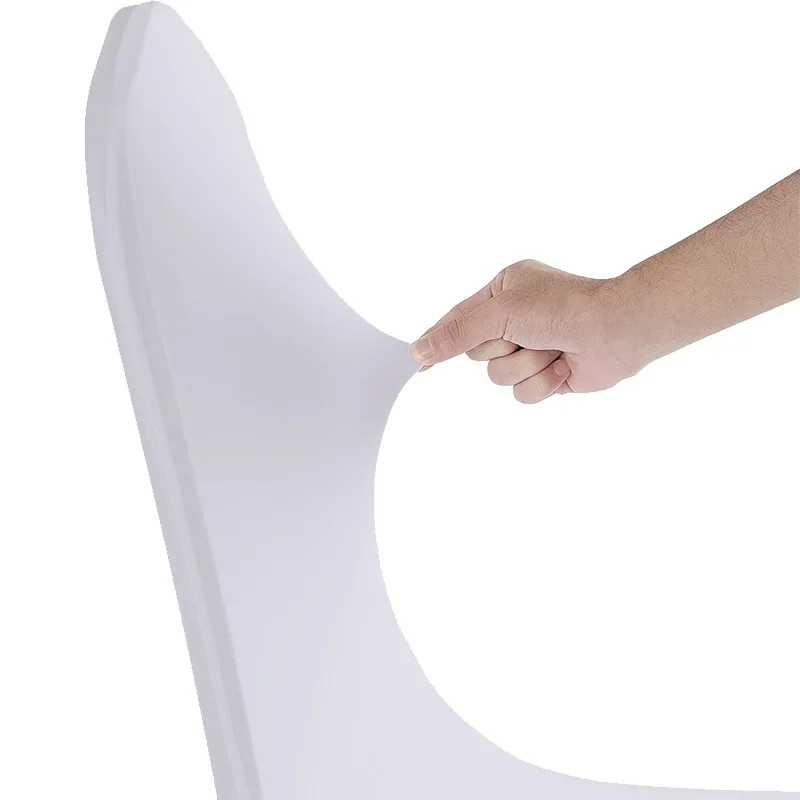 Elegant Red and White Elastic Chair Cover