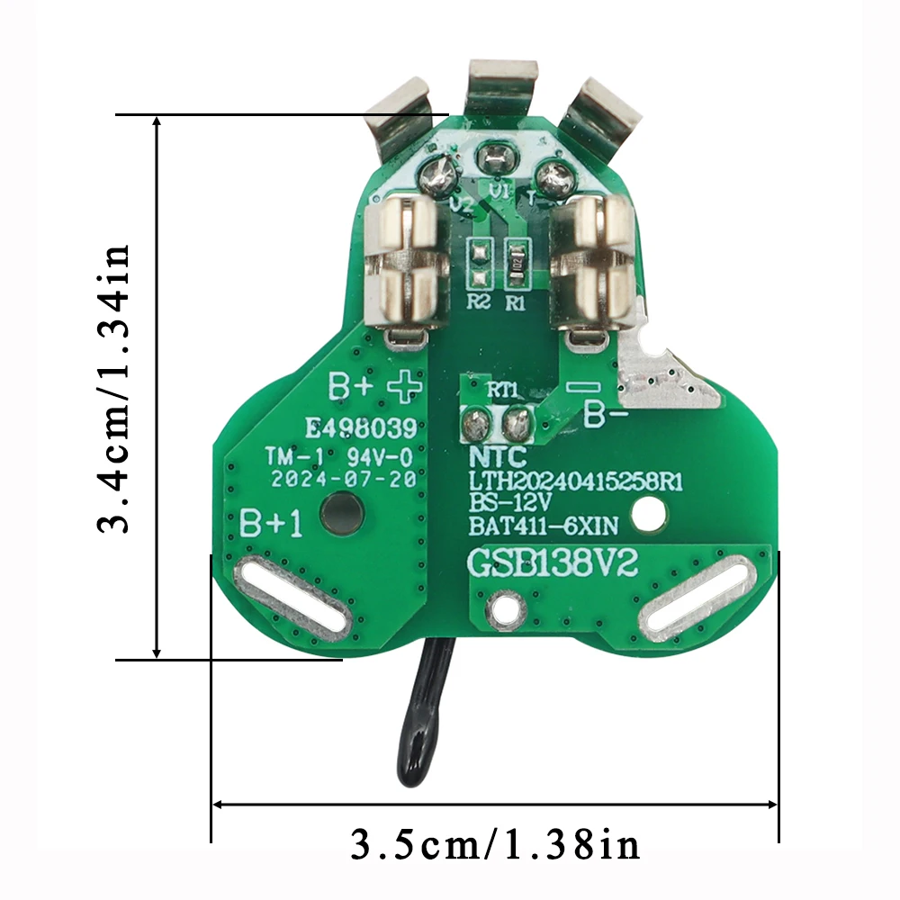 Dawupine BAT411 리튬 이온 배터리 플라스틱 케이스 PCB 충전 보호 보드 하우징 쉘 박스 Bosch 10.8V 12V BAT412A BAT413A
