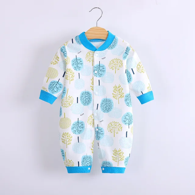 Cotton Baby Jumpsuit Baby Long Sleeve Toddler Romper Clothes Newborn Cute Romper Baby Home Clothes Baby Girl Winter Clothes I