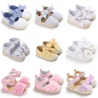 Summer Girl Bow Princess Shoes 0-12 Month Baby Soft Sole Sandals First Generation Walking Shoes Indoor and Outdoor Ballet Shoes 1