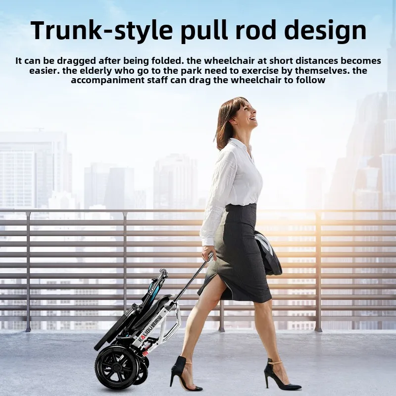 Wheelchair for the elderly folding lightweight small elderly travel God portable wheelchair cart