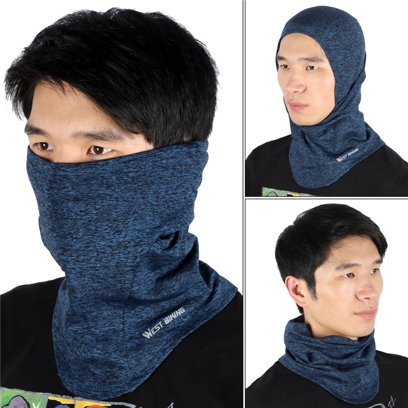 WEST BIKING Cycling Winter Windproof Full Face Cover Mask Scarf Black Outdoor Sport Comfortable Bicycle Hiking Hat Men Women