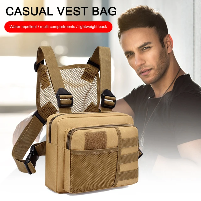 Bolso De Pecho Táctico Militar Para Hombre Senderismo Mochila Deportiva EDC  Moda