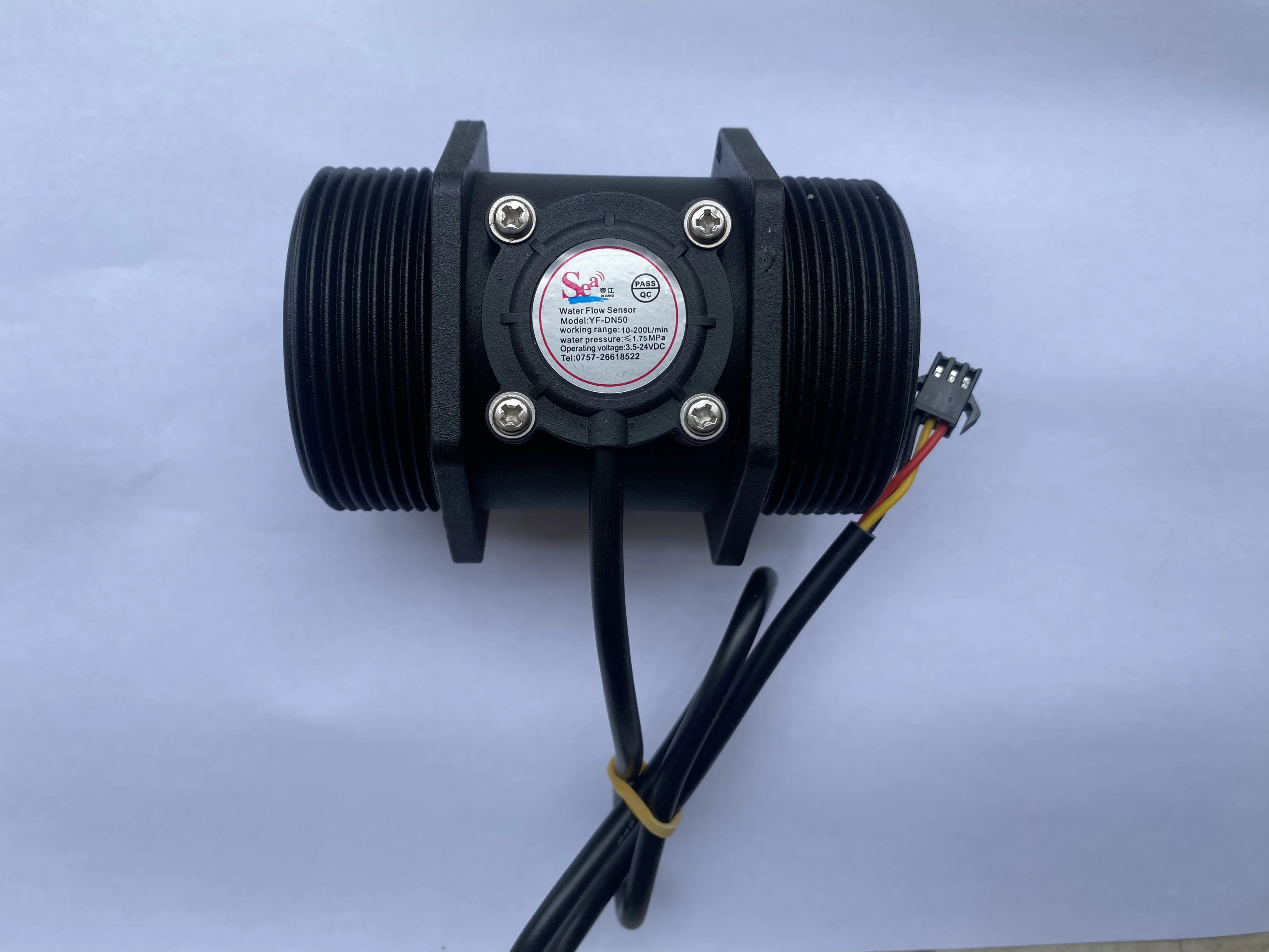 2" DN50 Plastic Hall Turbine Flow Meter Sensor 10~200L/min water flow meter digital turbine flow meter turbine flow meter flow meter