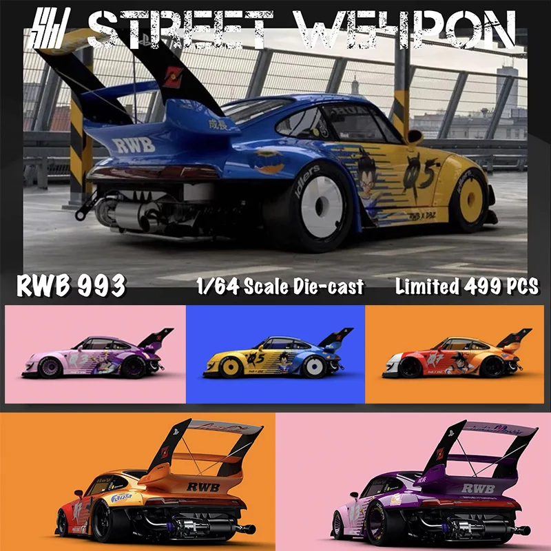 Modèle Réduit Porsche RWB 993 - Dragon Ball Vegeta - Échelle 1:64 - Street Weapon