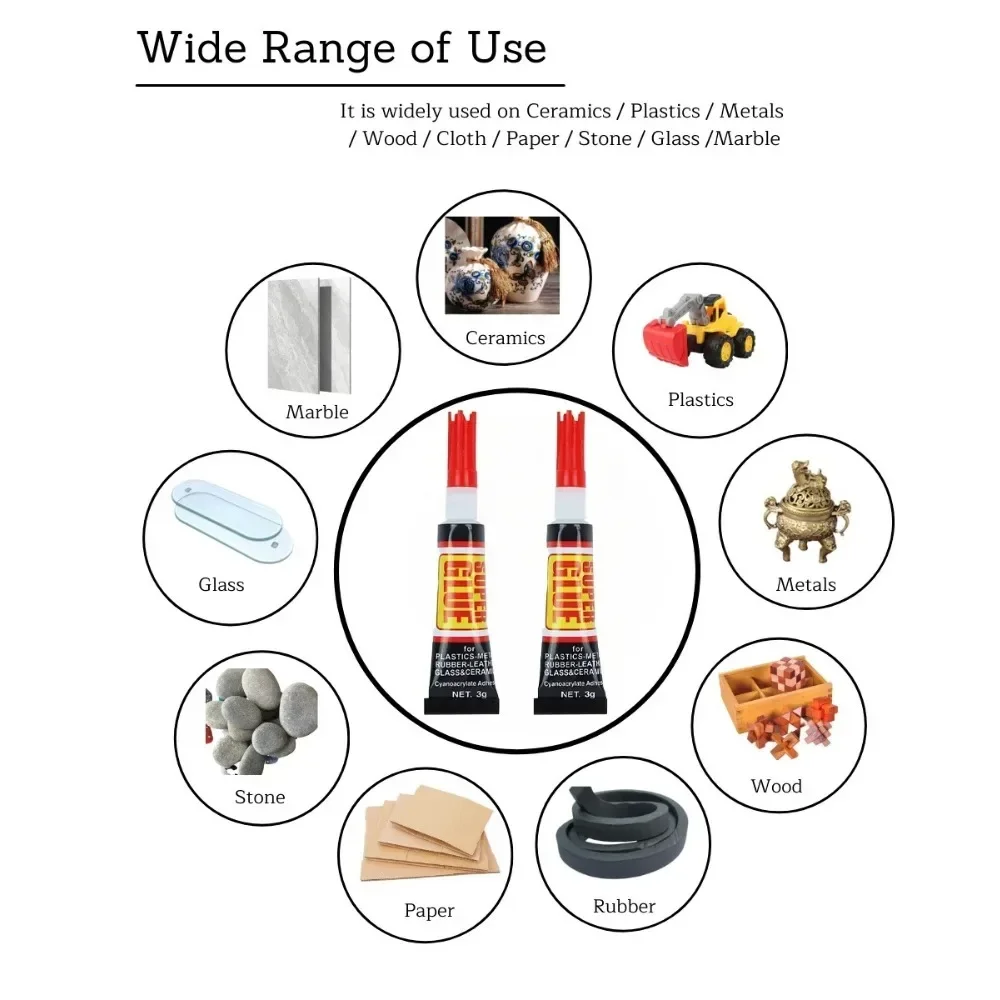 Seconds Glue 3/6/12 PCS Thermal Paste Processor Epoxy Resin for You Liquids Home Garden Wood Hair Accessories Metal CatGlass
