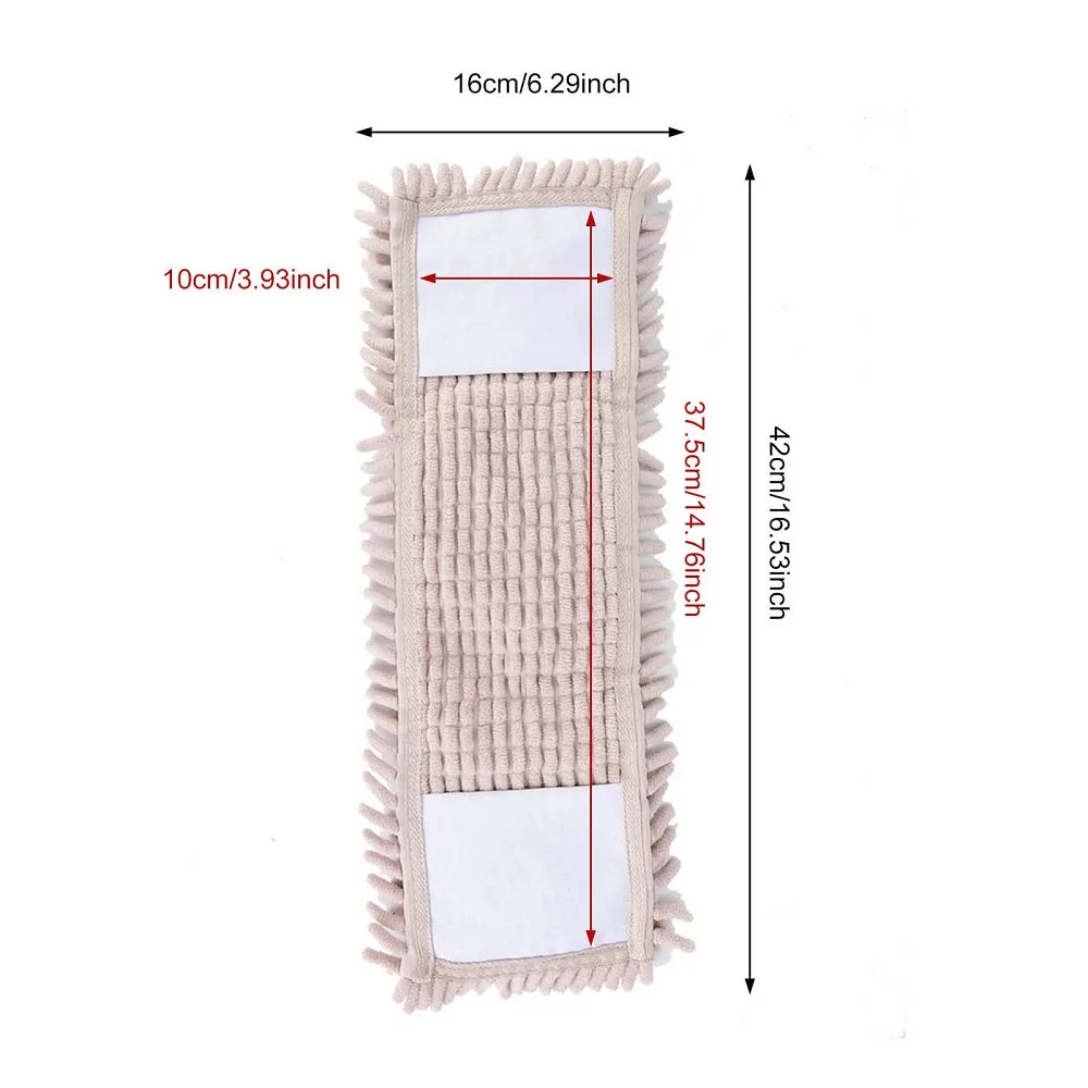 Rectangle Home Cleaning Pad Chenille Household Dust Mop Head Replacement Easy Replace Dust Mops Drop Shipping 40x10cm