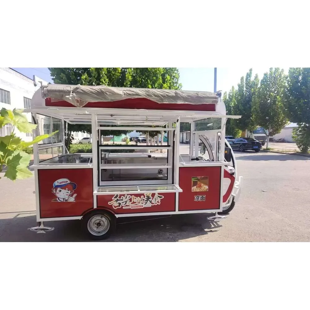 All In One Food Trailer Concession Cart Fully Equipped With Fridge Freezer Stove Griddle Fryer Professional Mobile Kitchen 5