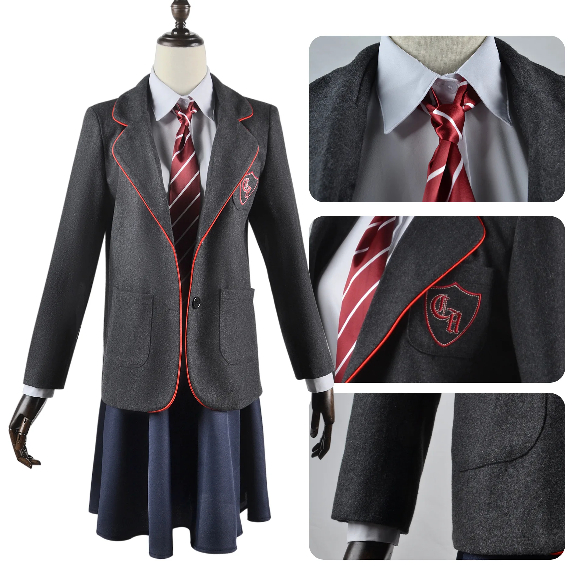 

Kids Adult Roald Dahl’s Matilda the Musical Cosplay Costume Uniform Skirt Shirt Necktie Outfits Children Halloween Carnival Suit