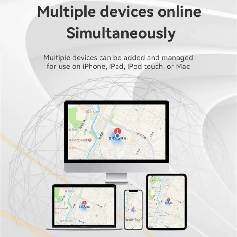 미니 블루투스 스마트 트래커, 휴대용 애완 동물 분실 방지 로케이터, IOS 무선 알람 태그, 지갑 키 지지대, Apple Find My 앱