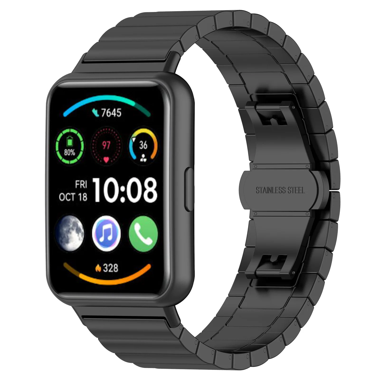 Metal Strap For Huawei Watch Fit2 Stainless Steel Smart Watch Wristband Fashion Bussiness Style Watch Accessories Supplies