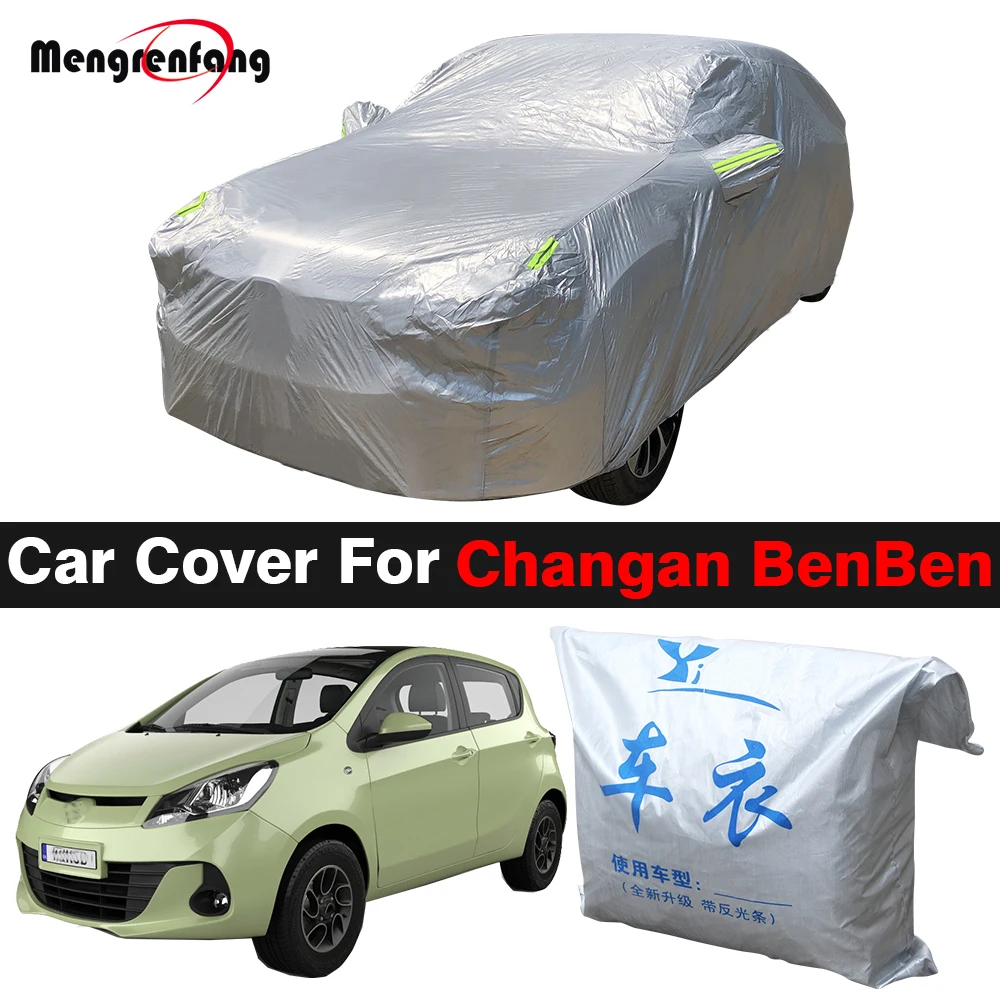 

Full Car Cover Auto Outdoor Summer Anti-UV Sun Shade Snow Rain Protection Cover Windproof For Changan BenBen Love Mini