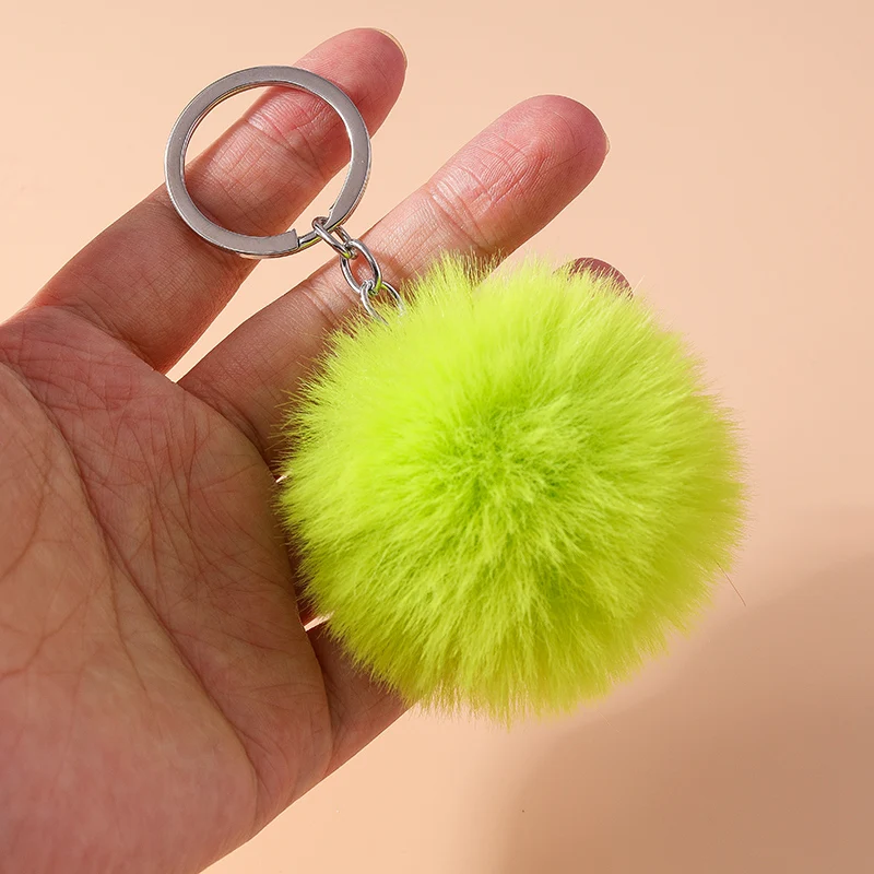 Portachiavi Peloso Soffice A Palla – 2 Pezzi, Pompon In Pelliccia Per Borse, Zaini E Auto, Regalo Per Donne