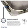 D115151 Dayton Single Bowl Drop-in Stainless Steel Bar Sink 15 x 15 with 2" Drain Hole 6