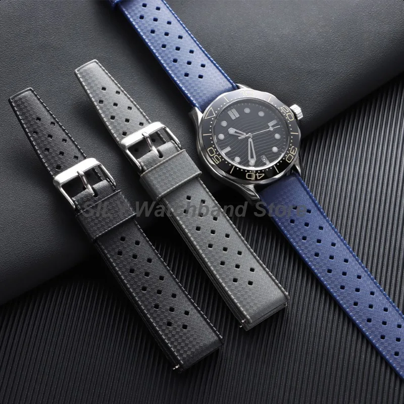 Waterproof Breathable Silicone Sport Watch Band with Quick Release