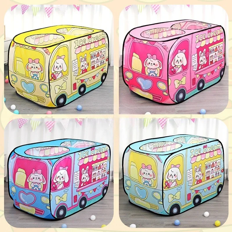 Playhouse Princess Boy Baby Game House Folding Ball Pool House Hamburg Car Pattern New Children's Indoor Ice Cream Car Tent Toys
