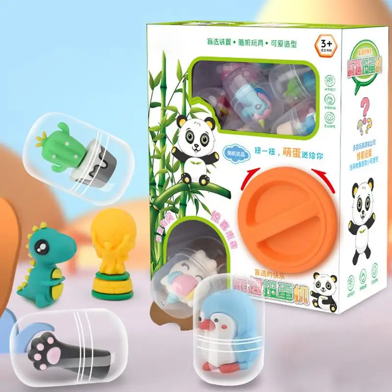 Gachapon Machines Surprise Lucky Draw Machine Props Mini Claw Machine Prizes With 6 Twisters Kids Figures Arcade Grabber Game 5