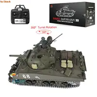 HENG LONG 1/16 Scale 7.0 Upgraded M4A3 Sherman RTR RC Tank Toys 3898 W/ 360° Turret Engine Sound Sprockets BB Shoot TH17675-SMT4 2