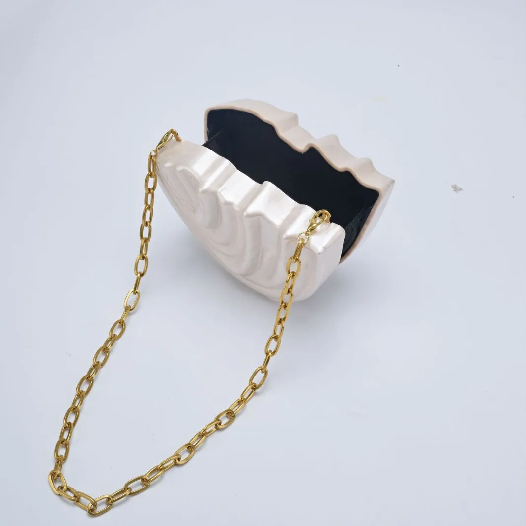 Fairy Acrylic Snail Square Box Shell Evening Bag Banquet Party Matchinging Rendering Wedding Bride Women's Clutch Bag