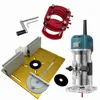 Router Lift System and Aluminum Router Table Insert Plate , 6-speed 800W Electric Trimmer Wood Engraving Router Slotting Machine 1