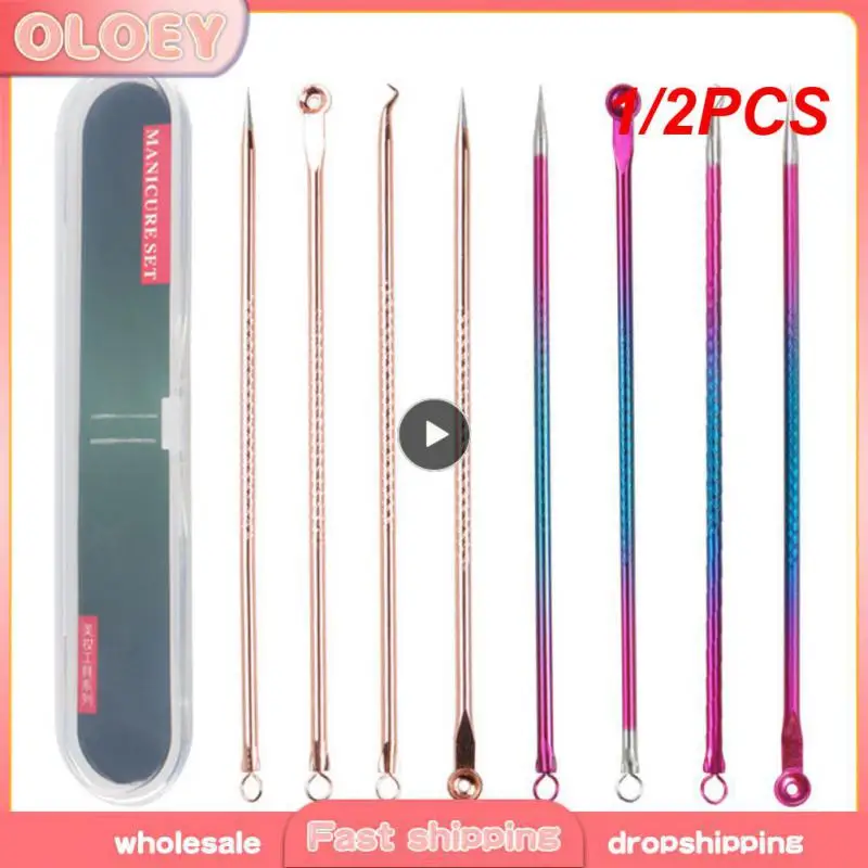 

1/2PCS Acne Blackhead Comedone Black Spot Pimple Blemish Remover Skin Care Women Beauty Acne Pore Cleanser Needle Hook