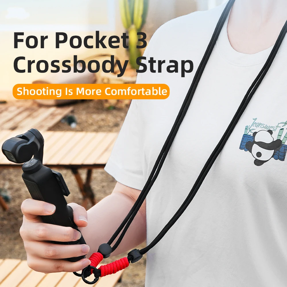 Description Picture 2 of itemCrossbody Strap for DJI Osmo Pocket 3 Handheld Gimbal Camera Lanyard Sports with 1/4 Screw anti-lost rope Accessories