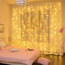 LED Curtain Icicle String Lights Christmas Fairy Lights Garland Outdoor Home for Wedding/Party/Garden Decoration Lights for Room