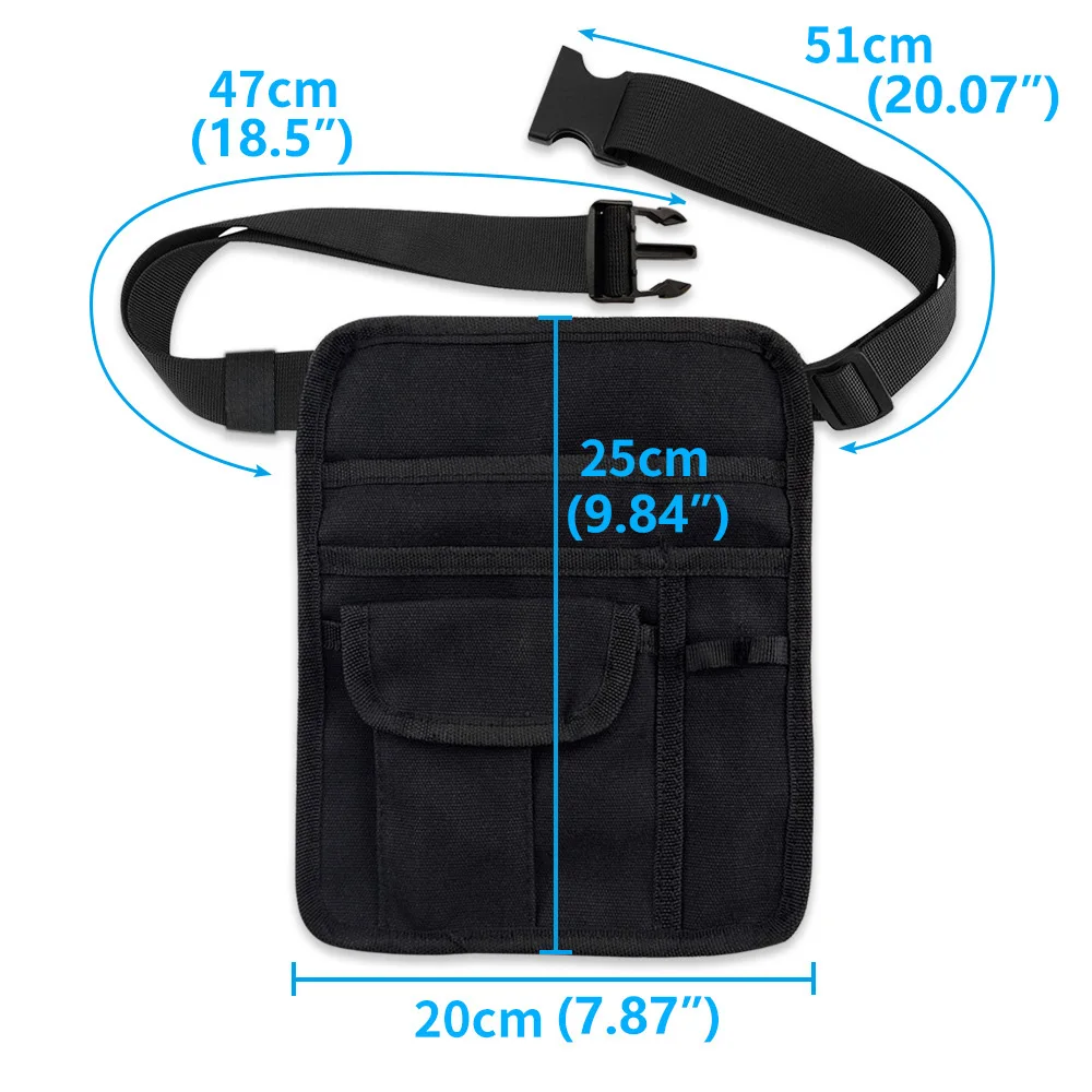 Marsupio Da Cameriere/organizer Da Vita - 24x19 Cm, Tessuto Oxford, Cintura Regolabile (63-104 Cm), 10 Tasche, Per Ristoranti, Bar, Hotel