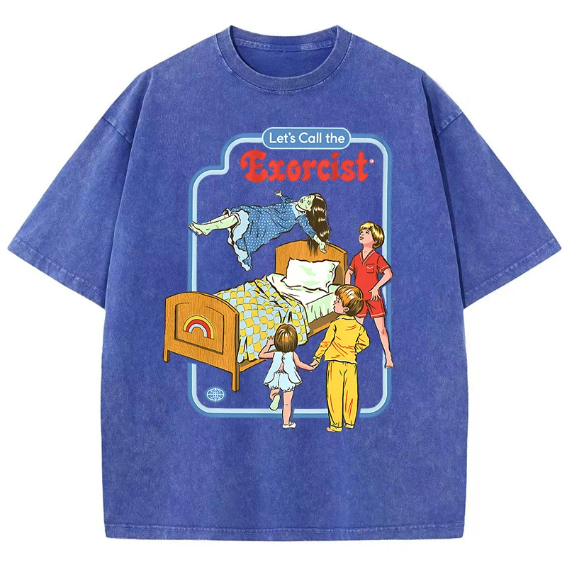 Nennen wir den Exorzisten lustig gewaschen Retro Männer T-Shirt Mode Kleidung Baumwolle Tops Mode Sommer T-Shirt übergroße T-Shirt – Detail 11