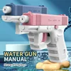 Cool No Manual Loading Required Water Gun Squirt Water Blaster Toy Without Charge Summer Swimming Pool Beach Fighting Play 13cm 1