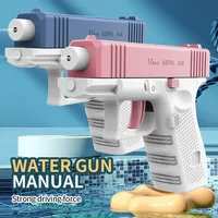 Cool No Manual Loading Required Water Gun Squirt Water Blaster Toy Without Charge Summer Swimming Pool Beach Fighting Play 13cm 1