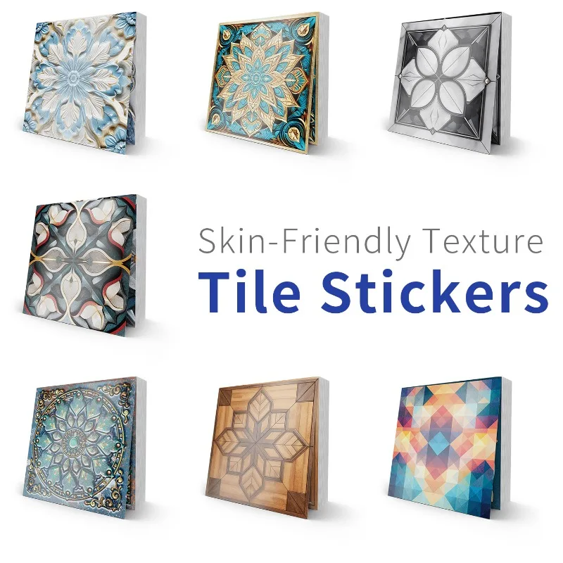 

European Tile Self-adhesive Wall Paste Kitchen Living Room PVC Waterproof Decorative Wallpaper Skin Feel Film Tile Paste