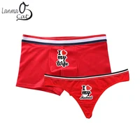 Sexy Hot Funny Women G string Men's Boxer Shorts Cotton Underwear Couples Lover Underpants