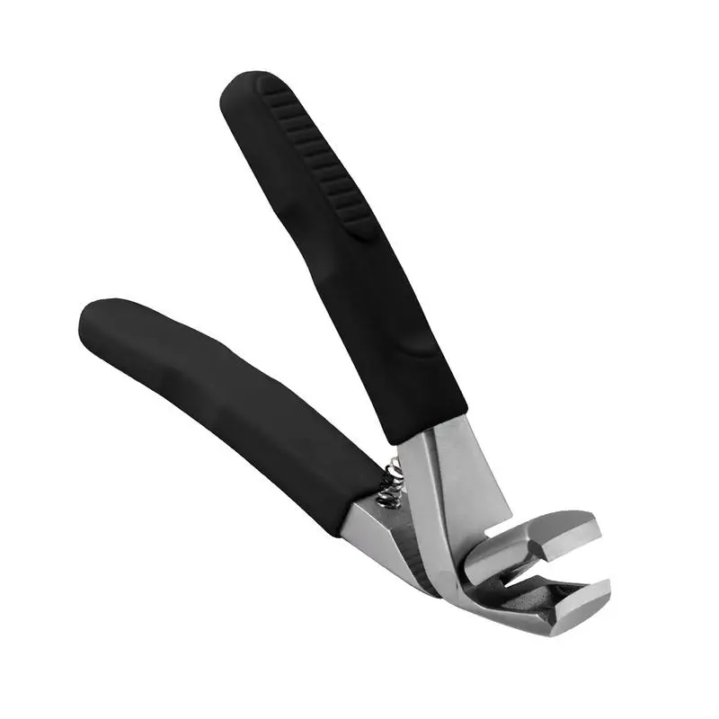 Large Nail Clippers Stainless Steel Wide Jaw Opening Long Handle Toenail Clippers Anti-Splash Angled Head Heavy Duty Fingernail