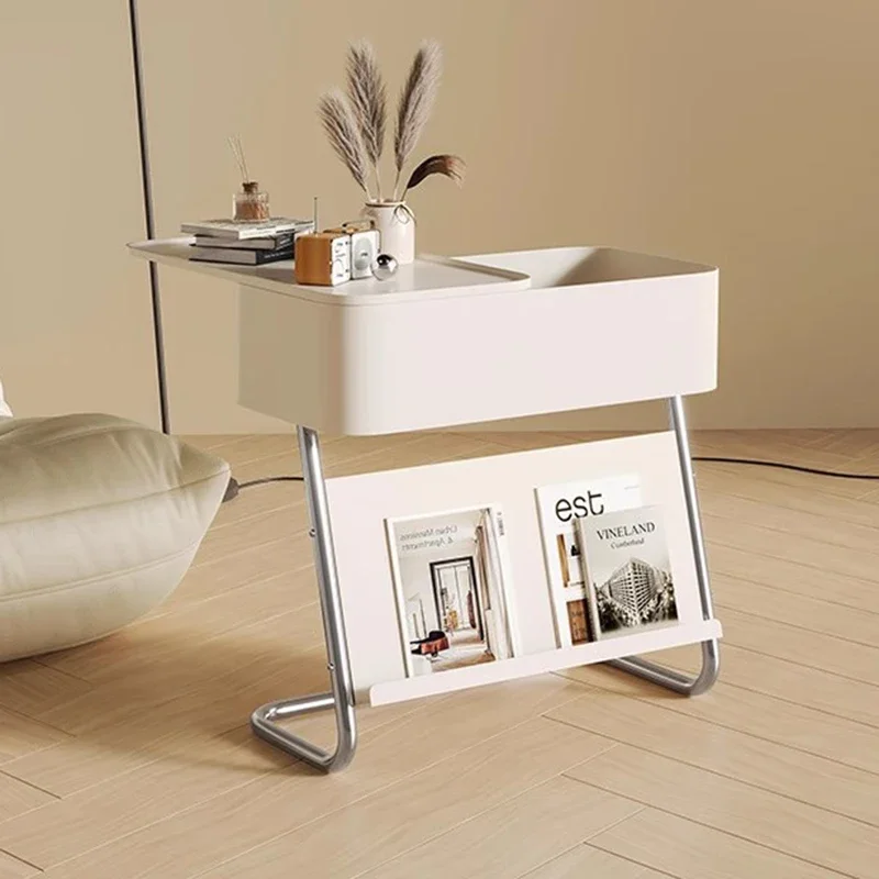 

Mobile Corner Coffee Table Wheels Minimalist Small Metal Aesthetic Storage Side Table Nordic Mesa Auxiliar Postmodern Furniture