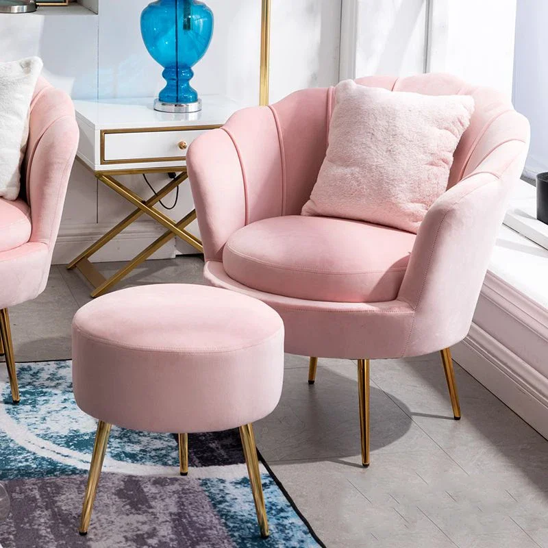 

Nordic Vanity Accent Chair Armchair Bar Stools Recliner Chair Bedroom Modern Designer Replica Sessel Kitchen Furniture KTSF003