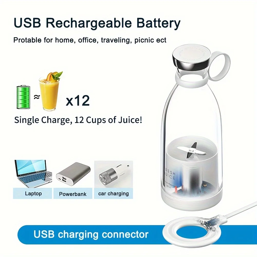 Portable electric juicer magnetic suction USB charging mini fruit blender juicer gift 3