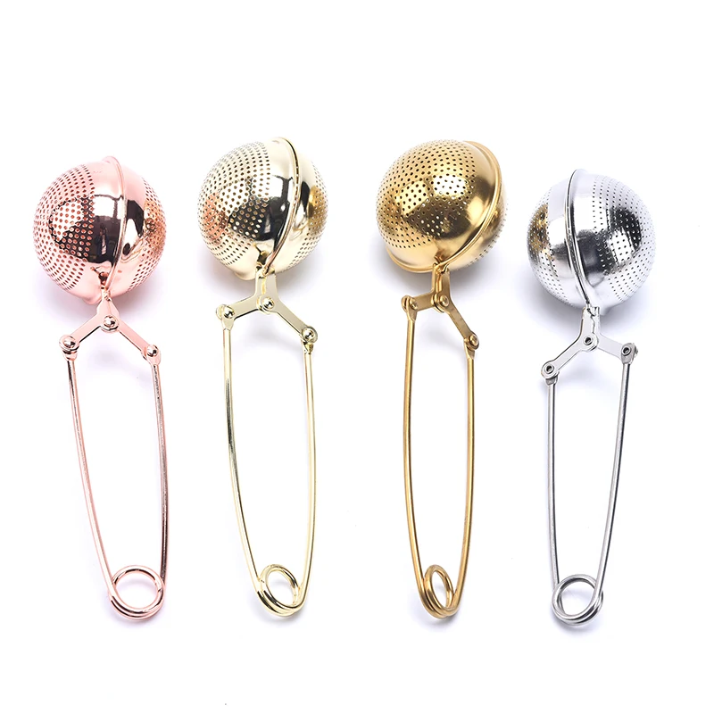 

1pcs Tea Infuser Stainless Steel Sphere Mesh Tea Strainer Coffee Herb Spice Filter Diffuser Handle Tea Ball Match Tea Bags